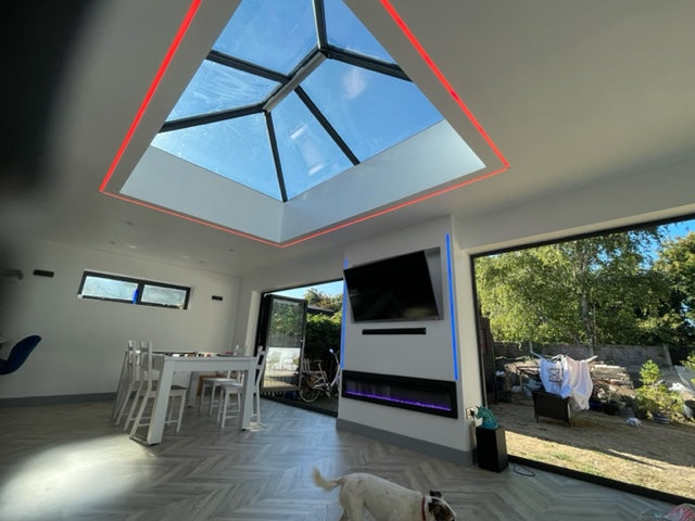 Kitchen with light up (red) sky lantern example