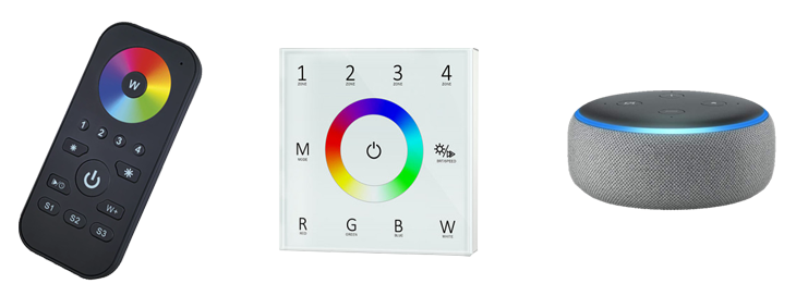 Control your lighting system with smart products or utilise physical switches