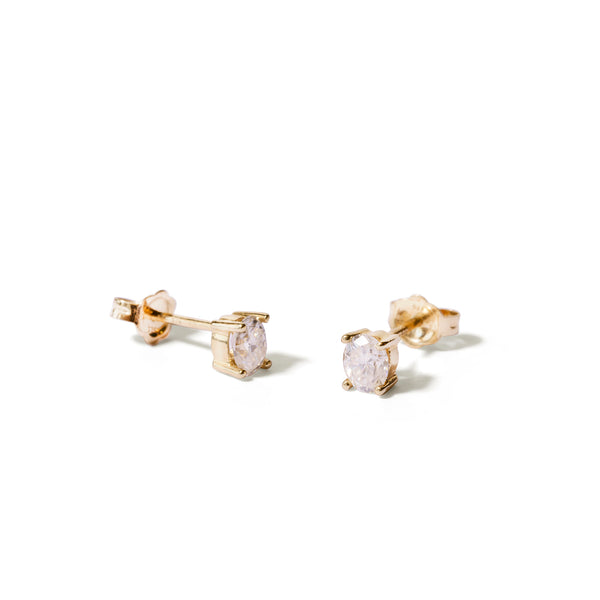 Oval moissanite earrings