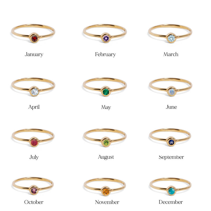 Gold Birth Stone Ring & Buy Jewellery Online in South Africa