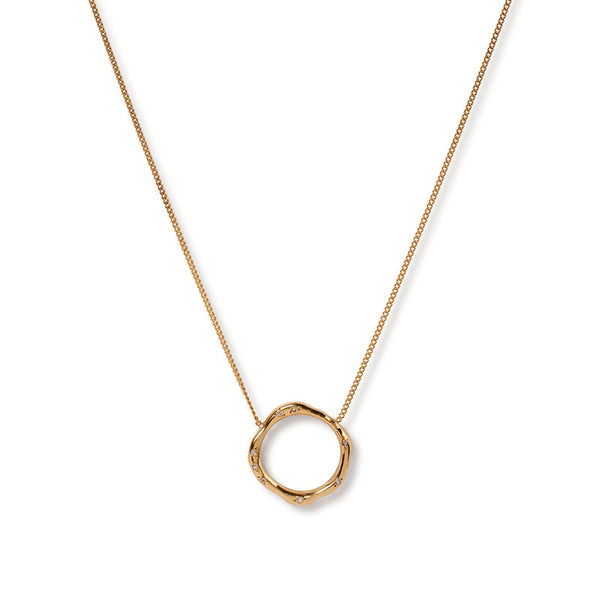 Gold Pavé Wobble Necklace