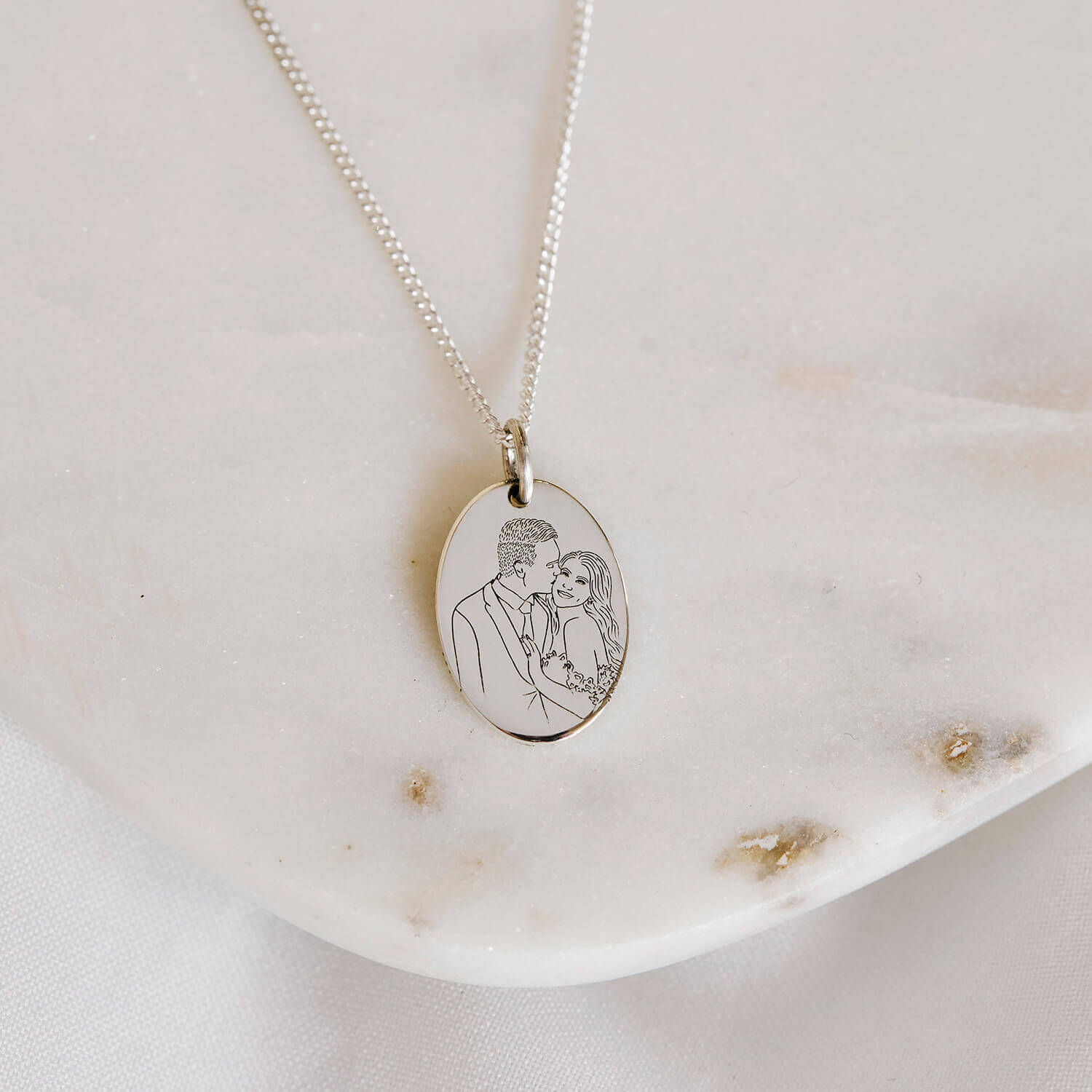 Oval Illustration Necklace | Meraki Jewellery Design | The Local Edit