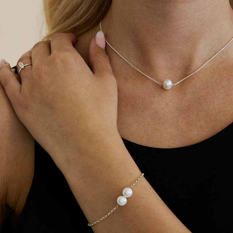 Silver Pearl Necklace | Meraki Jewellery Design | The Local Edit