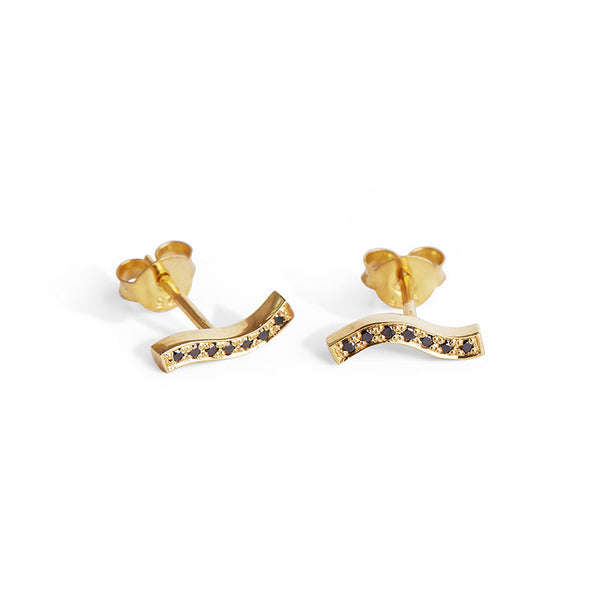 Gold Pavé Studs