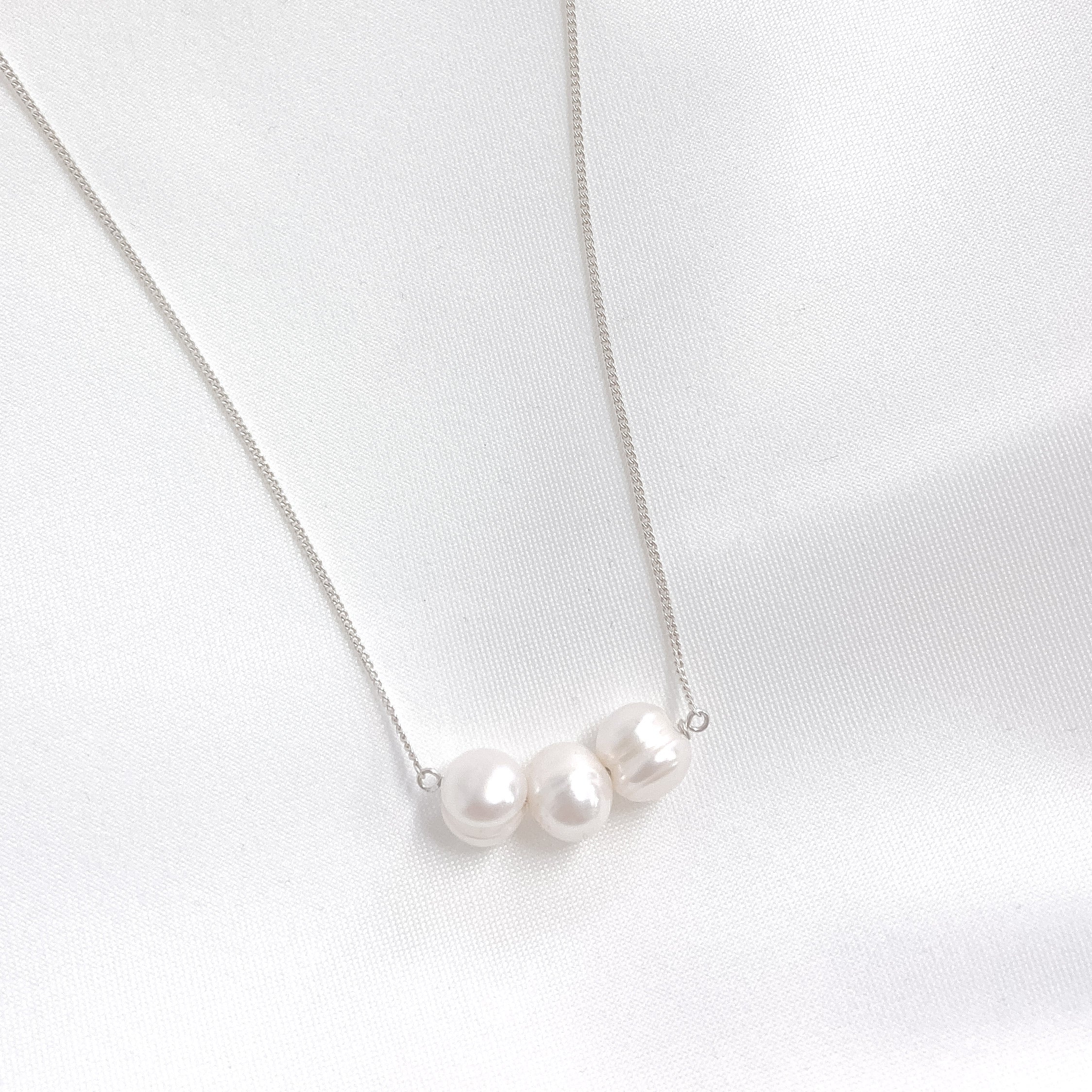 Silver Pearl Necklace | Meraki Jewellery Design | The Local Edit