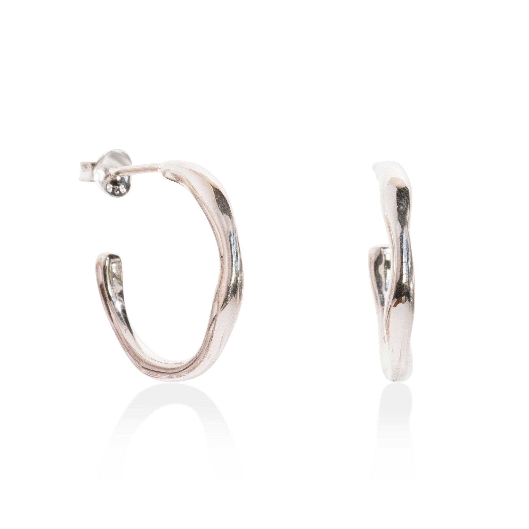 Silver Pearl Hoop Earrings | Meraki Jewellery Design | The Local Edit