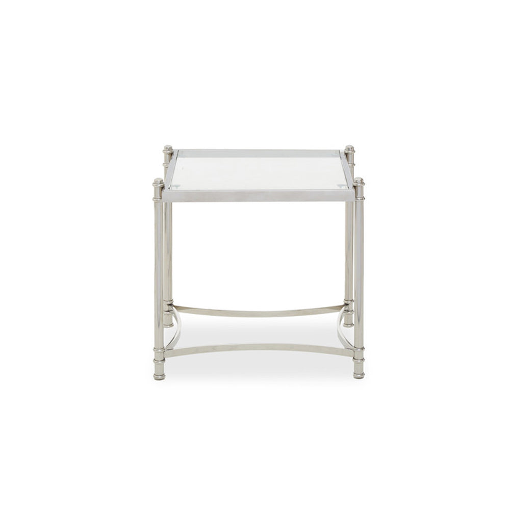 Olivias Luxe Collection Ashley Silver Side Table Outlet