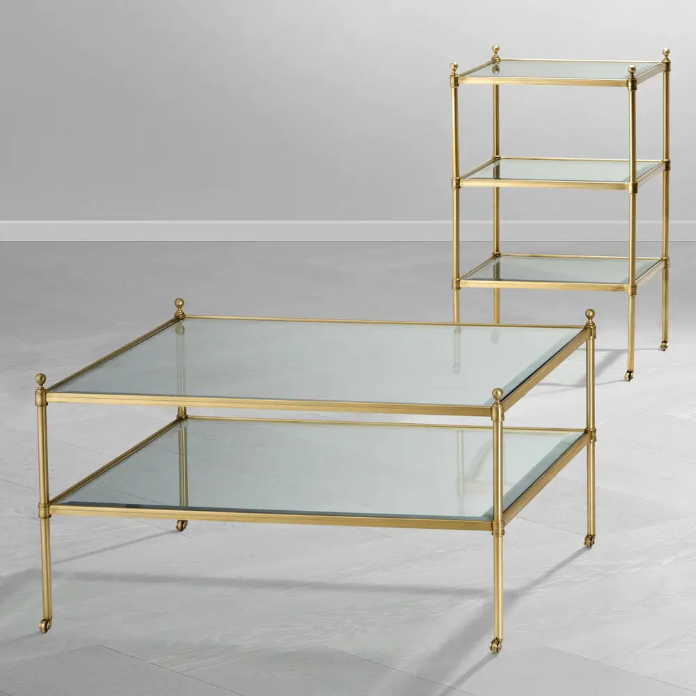 Product photograph of Eichholtz Aubrey Coffee Table In Aged Brass Finish from Olivia's.