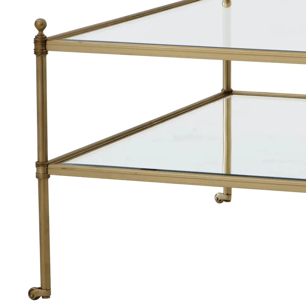 Product photograph of Eichholtz Aubrey Coffee Table In Aged Brass Finish from Olivia's.