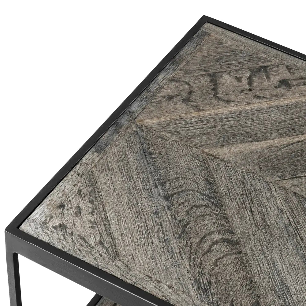 Product photograph of Eichholtz La Varenne Long Coffee Table In Weathered Oak from Olivia's.