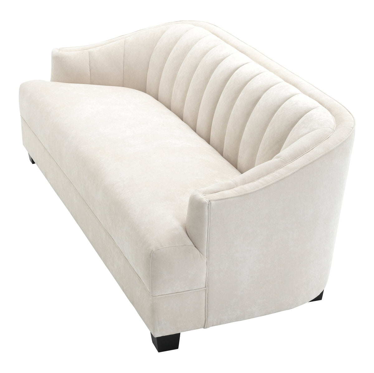 Product photograph of Eichholtz Polaris 3 Seater Sofa Ecru Velvet Outlet from Olivia's.