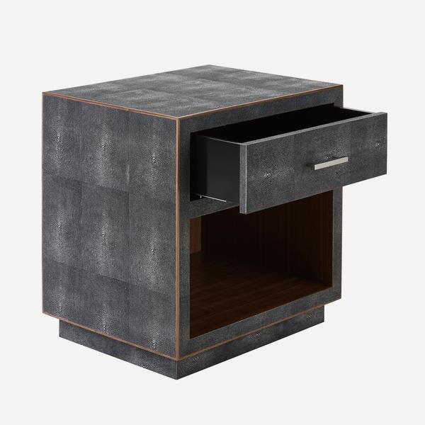 Product photograph of Andrew Martin Fitz Bedside Table In Grey from Olivia's.