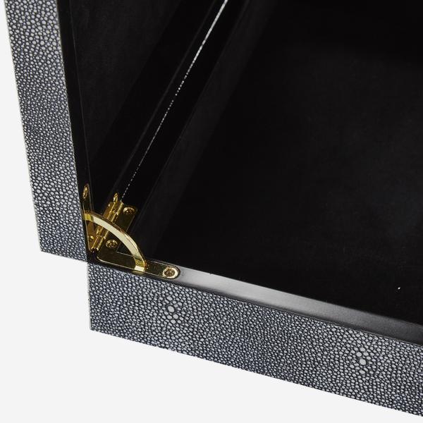Product photograph of Andrew Martin Cora Box Grey from Olivia's.