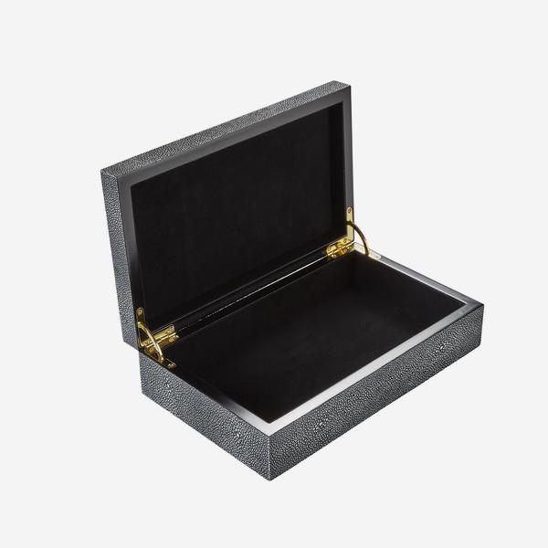 Product photograph of Andrew Martin Cora Box Grey from Olivia's.