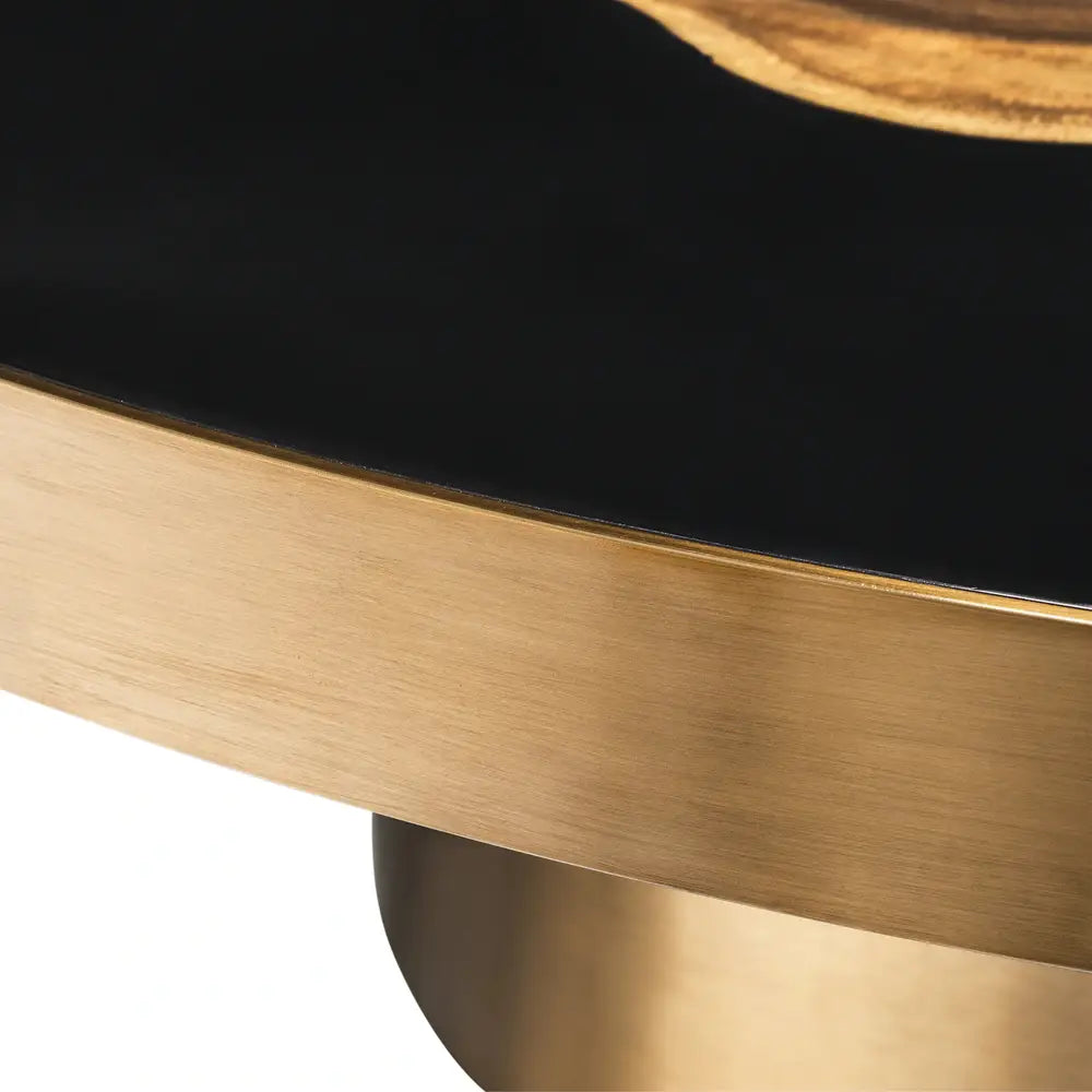 Product photograph of Eichholtz Concord Coffee Table In A Brushed Brass Finish from Olivia's.