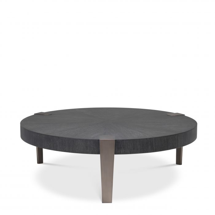 Product photograph of Eichholtz Oxnard Coffee Table In Charcoal Grey Oak Veneer from Olivia's