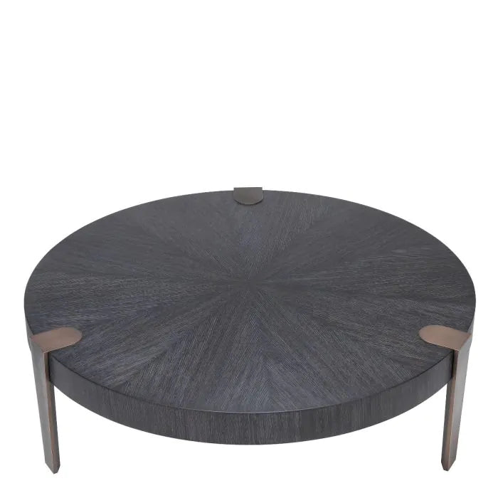 Product photograph of Eichholtz Oxnard Coffee Table In Charcoal Grey Oak Veneer from Olivia's.