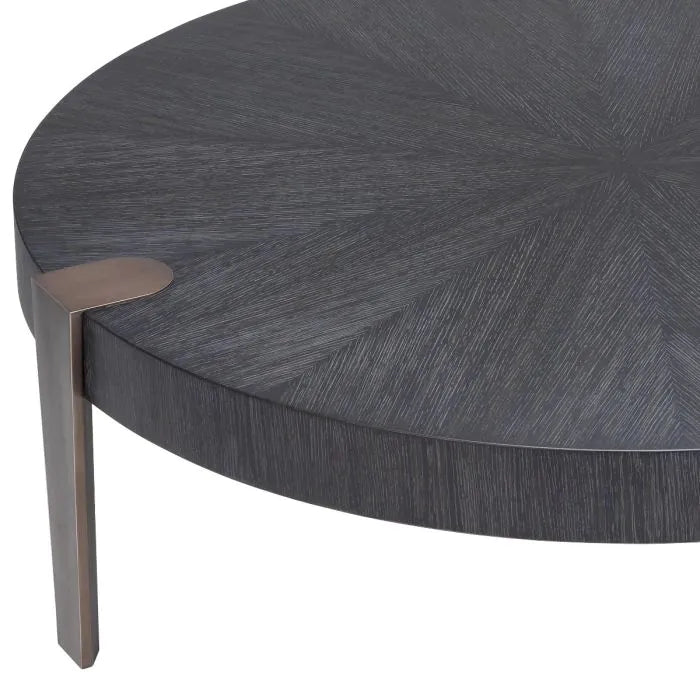 Product photograph of Eichholtz Oxnard Coffee Table In Charcoal Grey Oak Veneer from Olivia's.