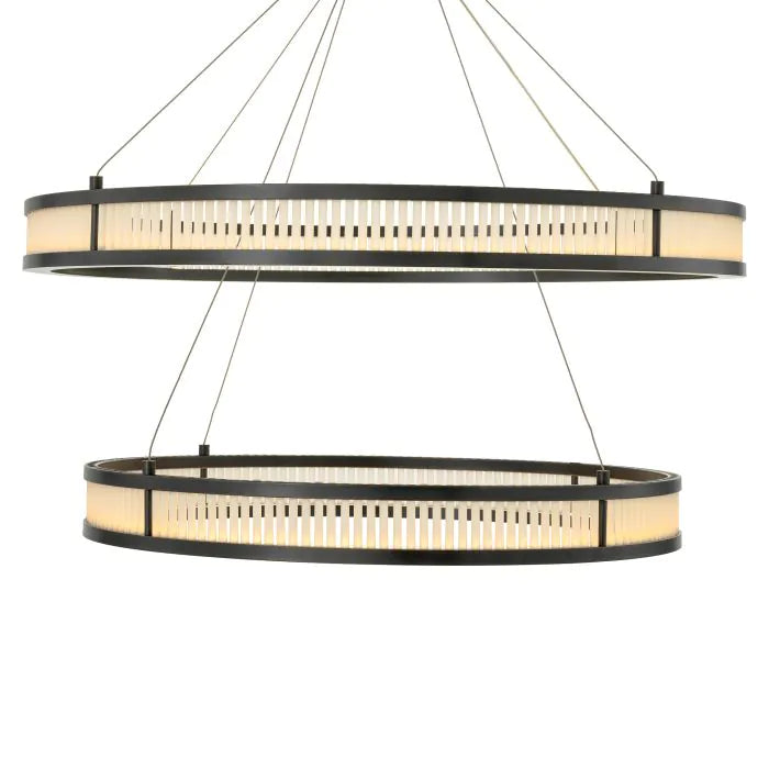 Product photograph of Eichholtz Damien Double Chandelier In Bronze Highlight Finish from Olivia's.