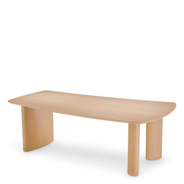 Product photograph of Eichholtz Bergman Dining Table In Natural Oak Veneer from Olivia's