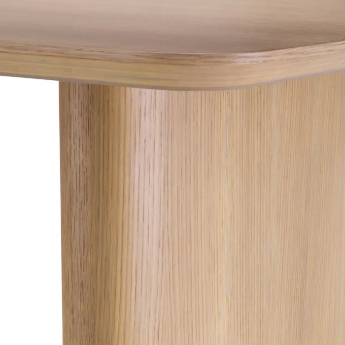 Product photograph of Eichholtz Bergman Dining Table In Natural Oak Veneer from Olivia's.