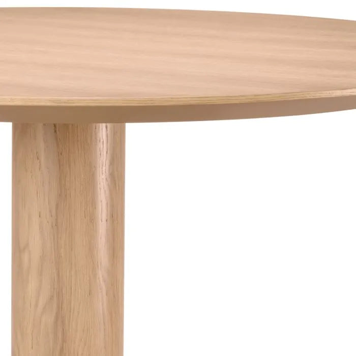 Product photograph of Eichholtz Astro Dining Table In Natural Oak Veneer Bronze Finish from Olivia's.