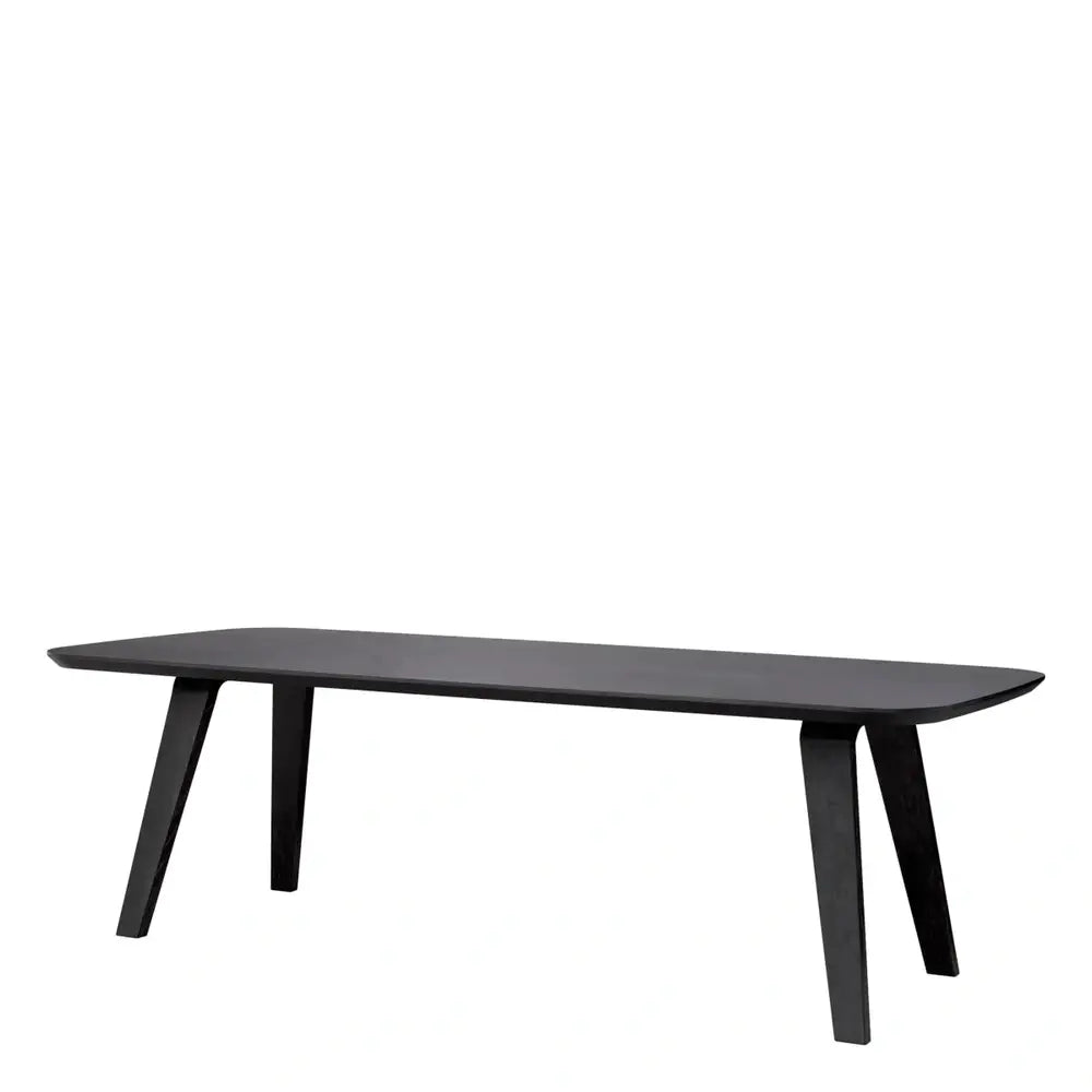 Product photograph of Glover Dining Table - Charcoal Grey Oak Veneer from Olivia's