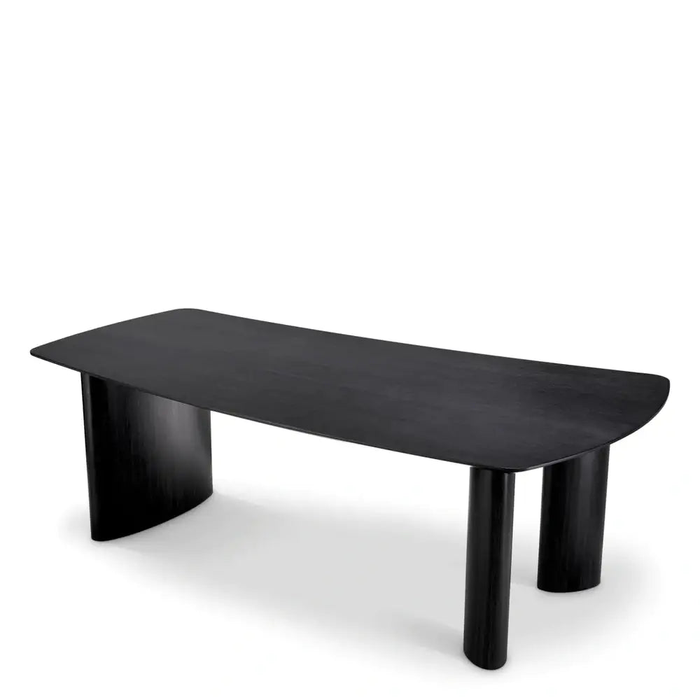 Product photograph of Eichholtz Bergman Dining Table In Charcoal Grey Oak Veneer from Olivia's.