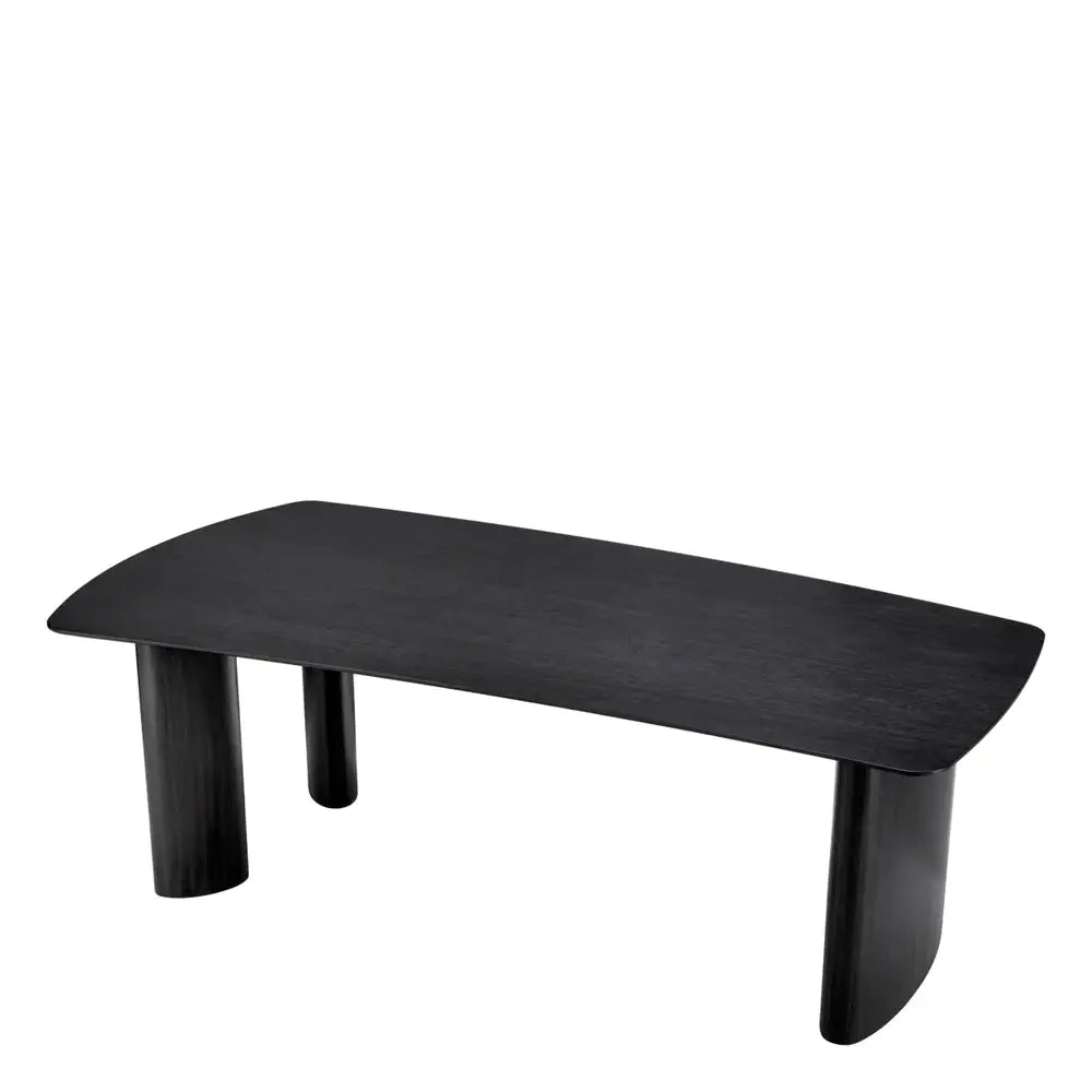 Product photograph of Eichholtz Bergman Dining Table In Charcoal Grey Oak Veneer from Olivia's