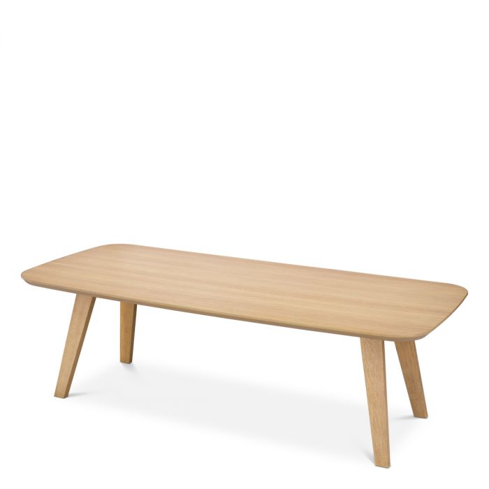 Product photograph of Eichholtz Glover Dining Table In Natural Oak Veneer from Olivia's.