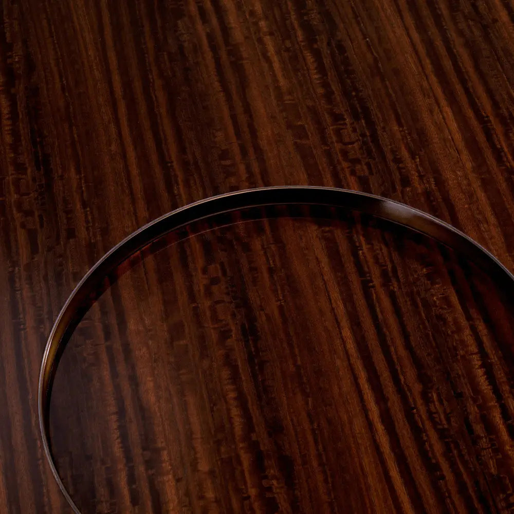 Product photograph of Eichholtz Coffee Table Otus Round Eucalyptus Veneer Bronze Finish from Olivia's.