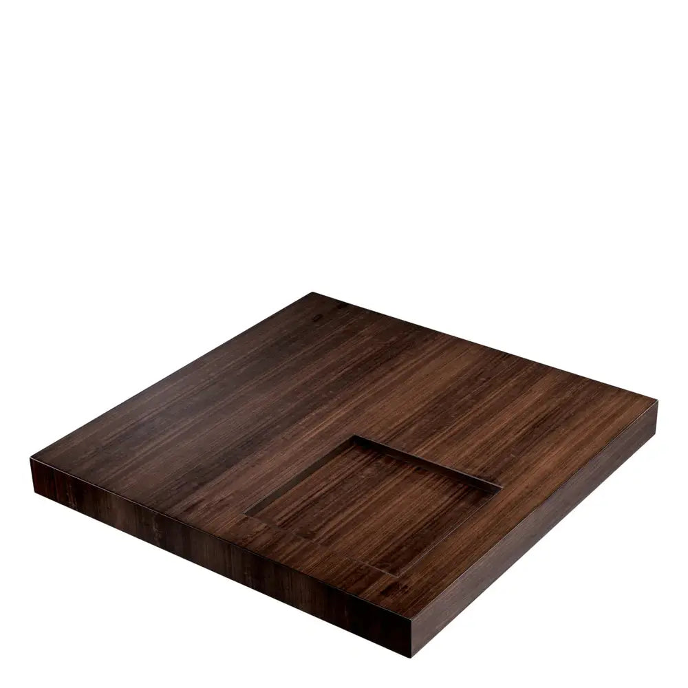 Product photograph of Eichholtz Coffee Table Otus Square Eucalyptus Veneer Bronze Finish from Olivia's.