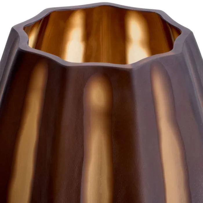 Product photograph of Eichholtz Tiara Small Brown Glass Vase from Olivia's.