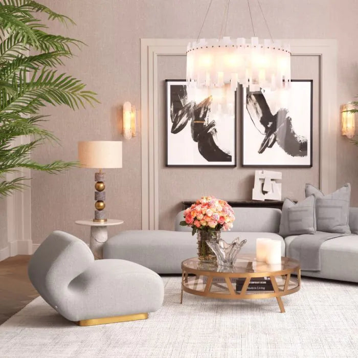 Product photograph of Eichholtz Billinghurst Round Coffee Table from Olivia's.