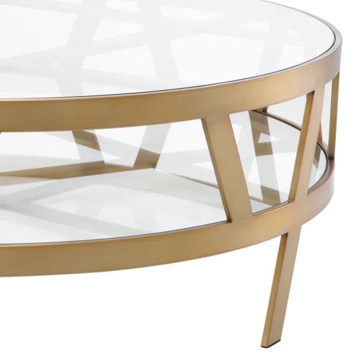 Product photograph of Eichholtz Billinghurst Round Coffee Table from Olivia's.