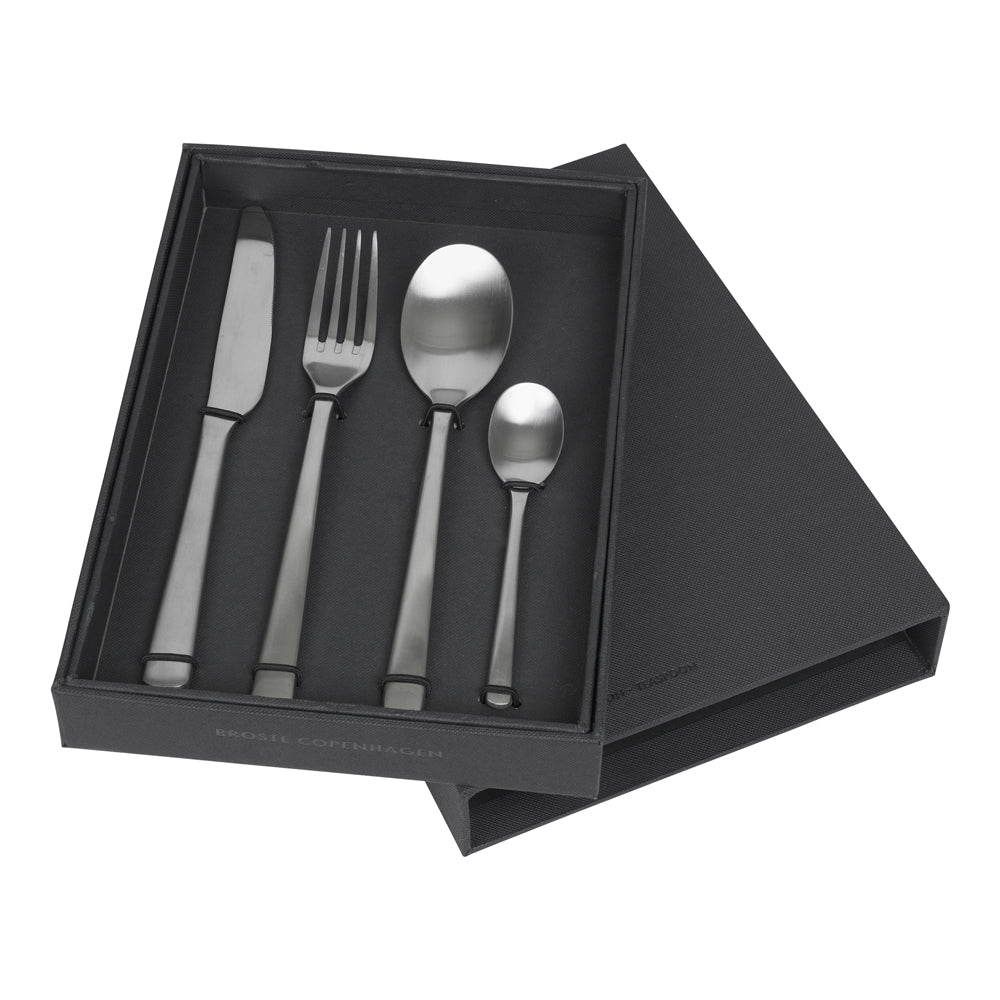 Product photograph of Broste Copenhagen Hune Cutlery Set In Stainless Steel Outlet from Olivia's