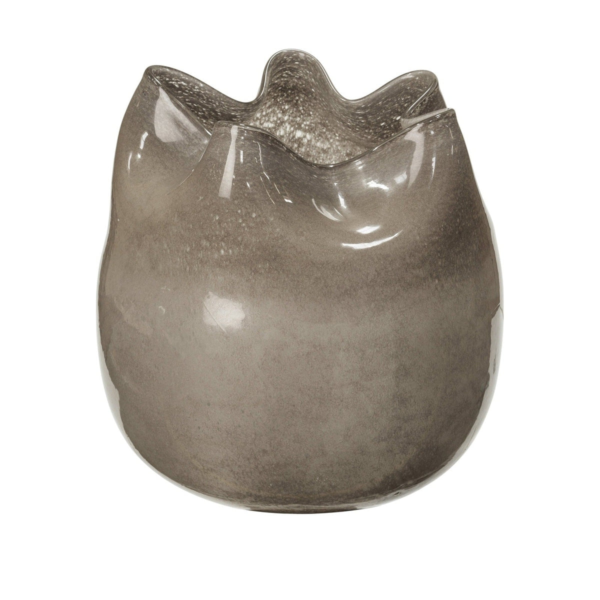 Product photograph of Broste Copenhagen Esther Vase In Fungi Grey from Olivia's