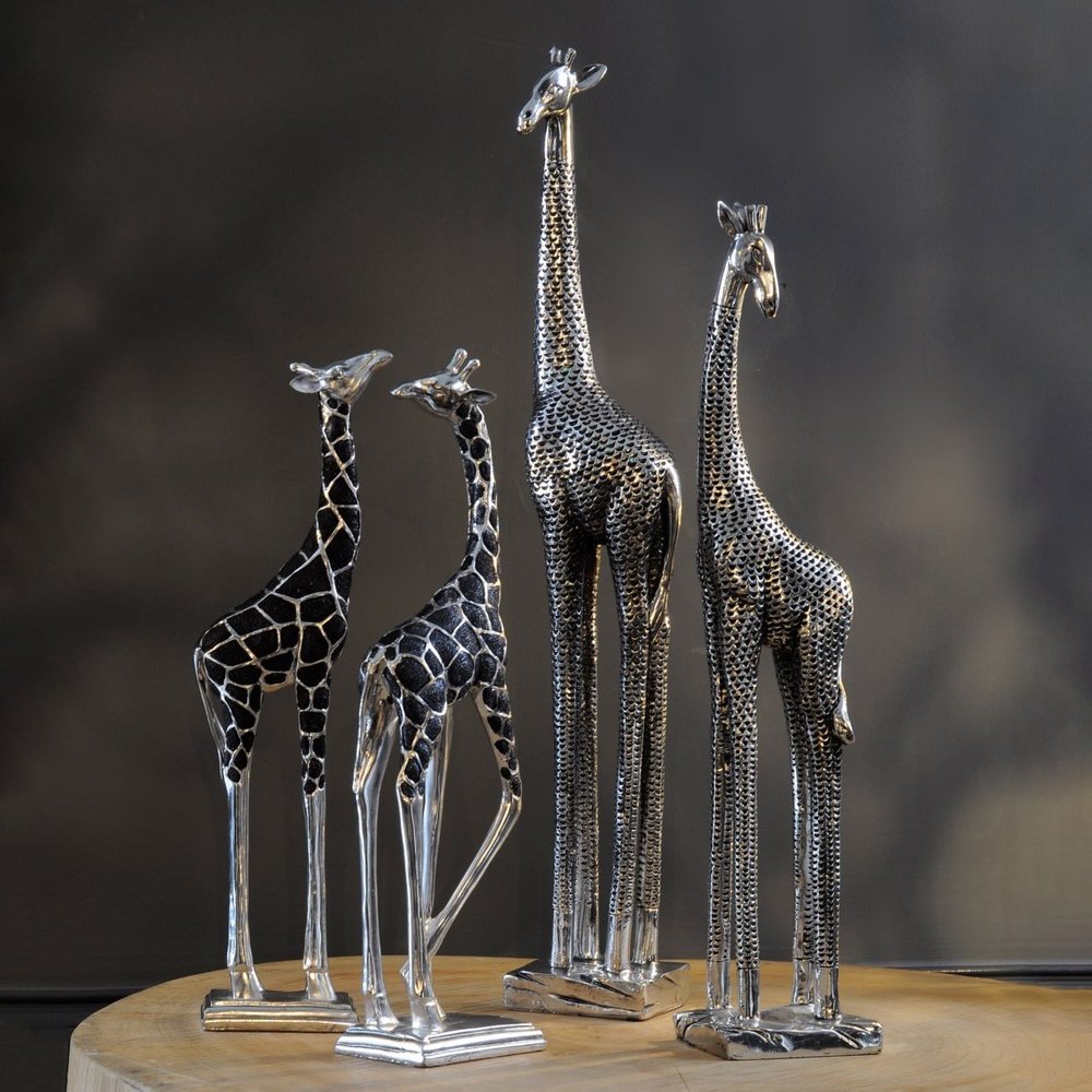 Product photograph of Libra Interiors Giraffe In Silver from Olivia's.