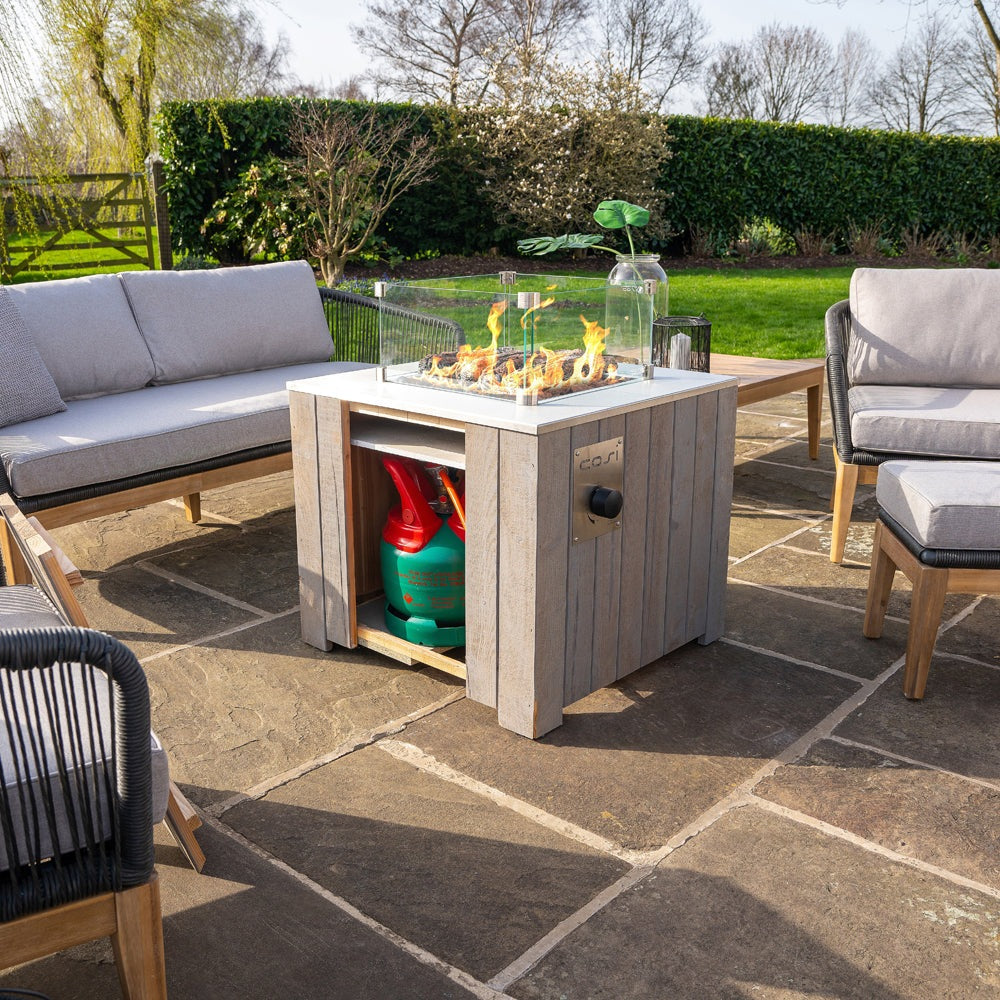 Product photograph of Cosicube 70 Grey Wash Fire Pit from Olivia's.