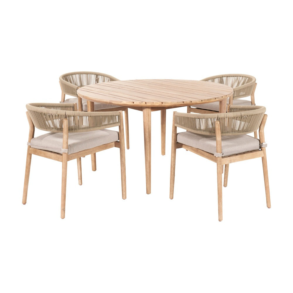 Product photograph of Olivia S Outdoor Dala Sage Green 4 Seater Dining Set from Olivia's
