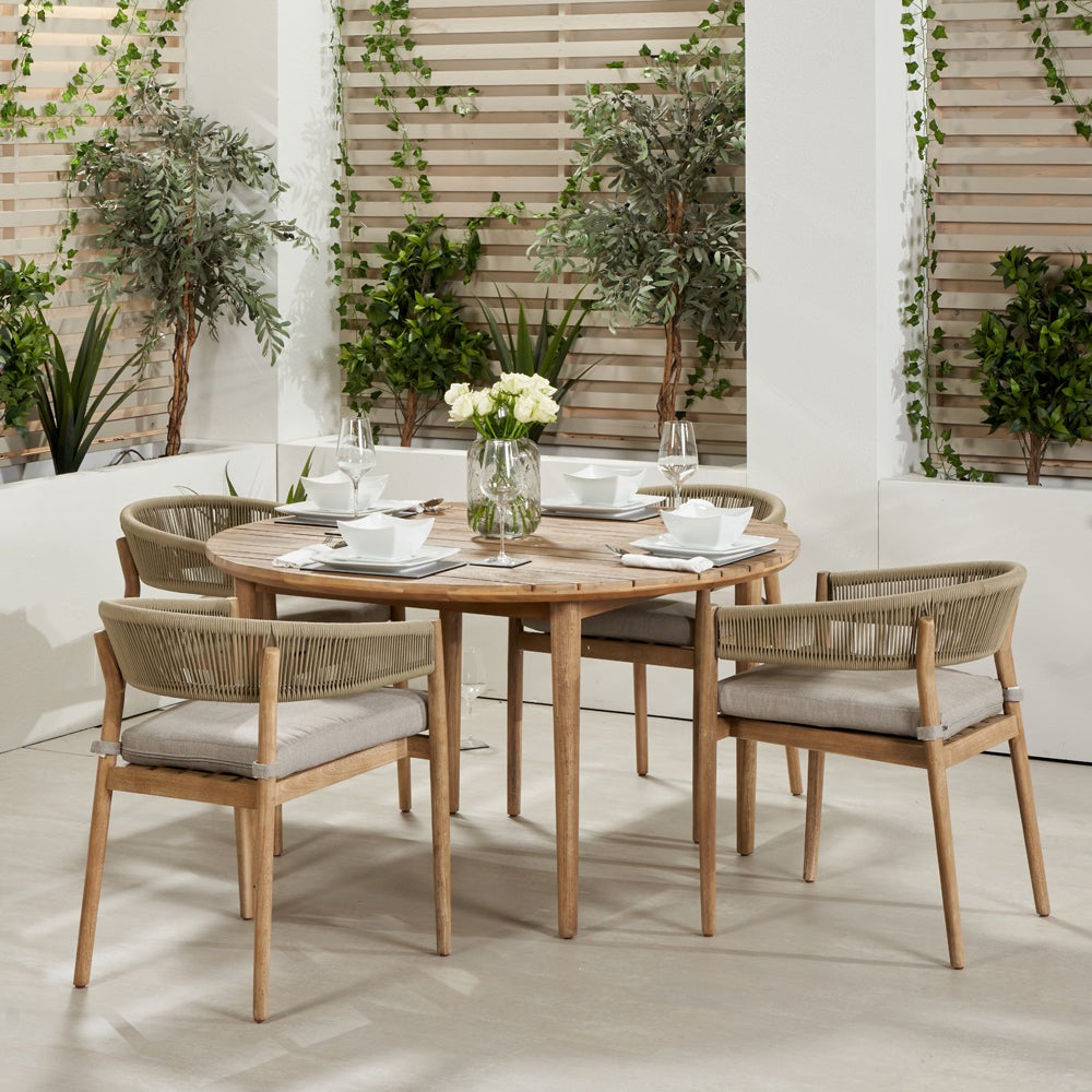 Product photograph of Olivia S Outdoor Dala Sage Green 6 Seater Dining Set from Olivia's.