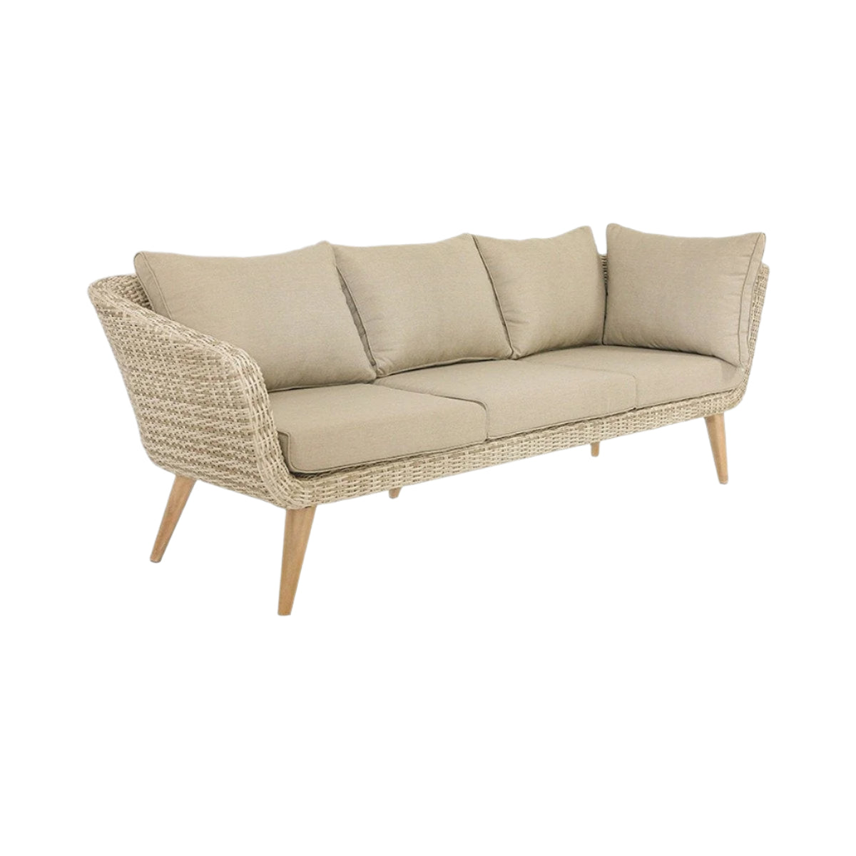 Product photograph of Caroon Outdoor Corner Seating Set - Light Acacia Wood from Olivia's.
