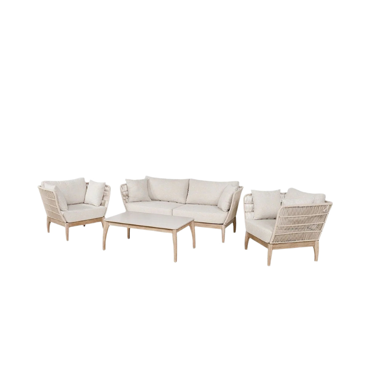 Product photograph of Mova Outdoor Lounge Set - Latte Oatmeal from Olivia's.