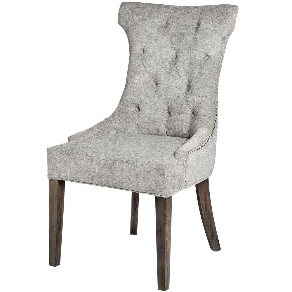 Hill Interiors High Wing Ring Backed Dining Chair In Silver