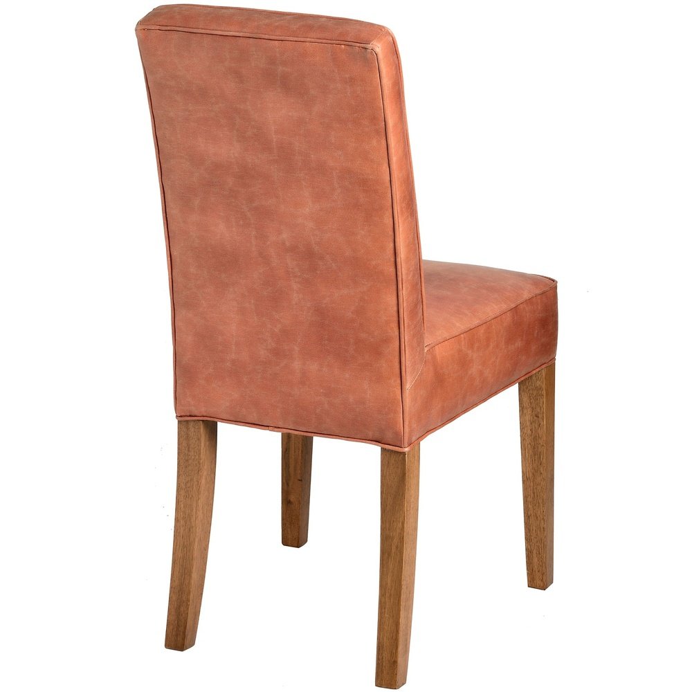 Product photograph of Hill Interiors Faux Leather Dining Chair In Tan from Olivia's.