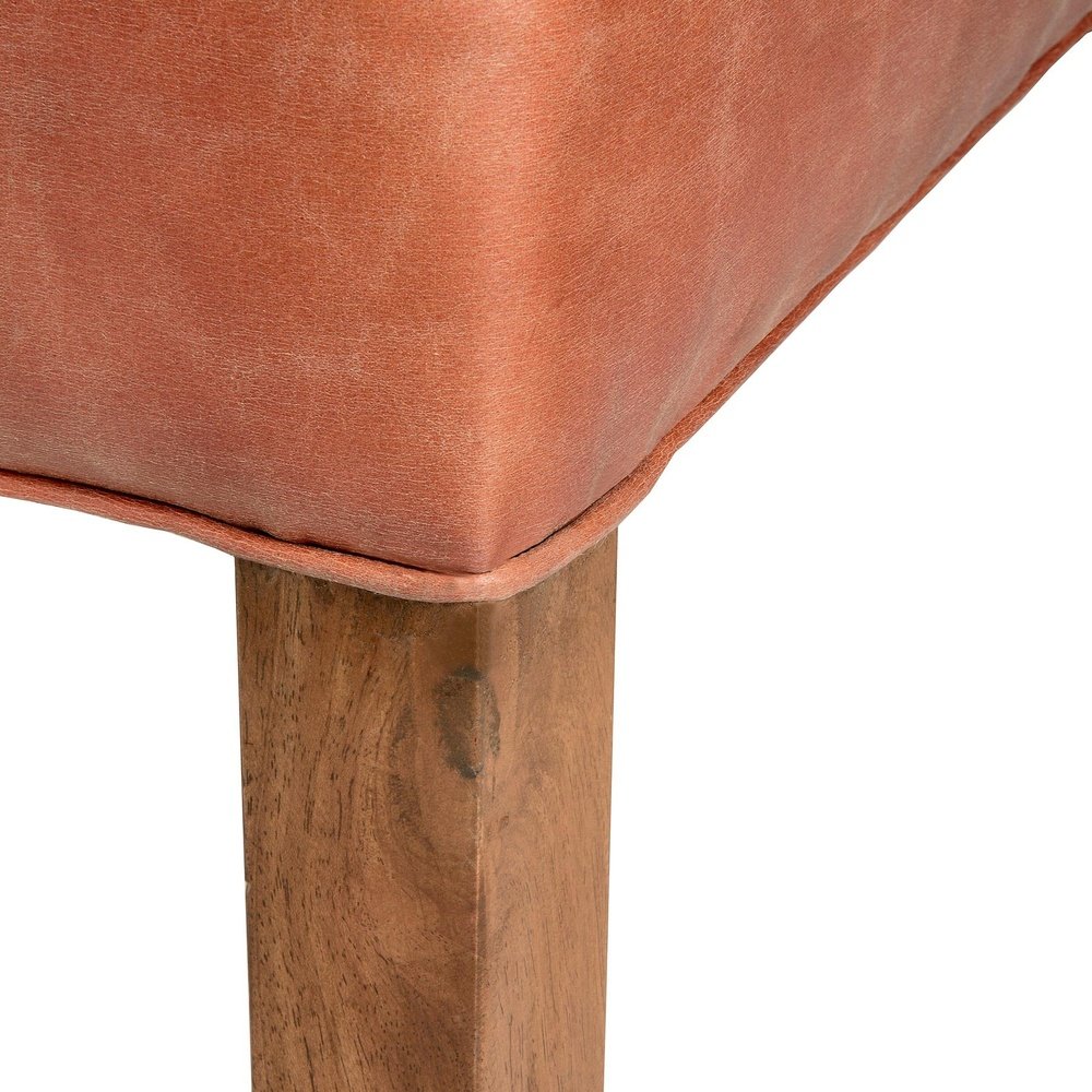 Product photograph of Hill Interiors Faux Leather Dining Chair In Tan from Olivia's.