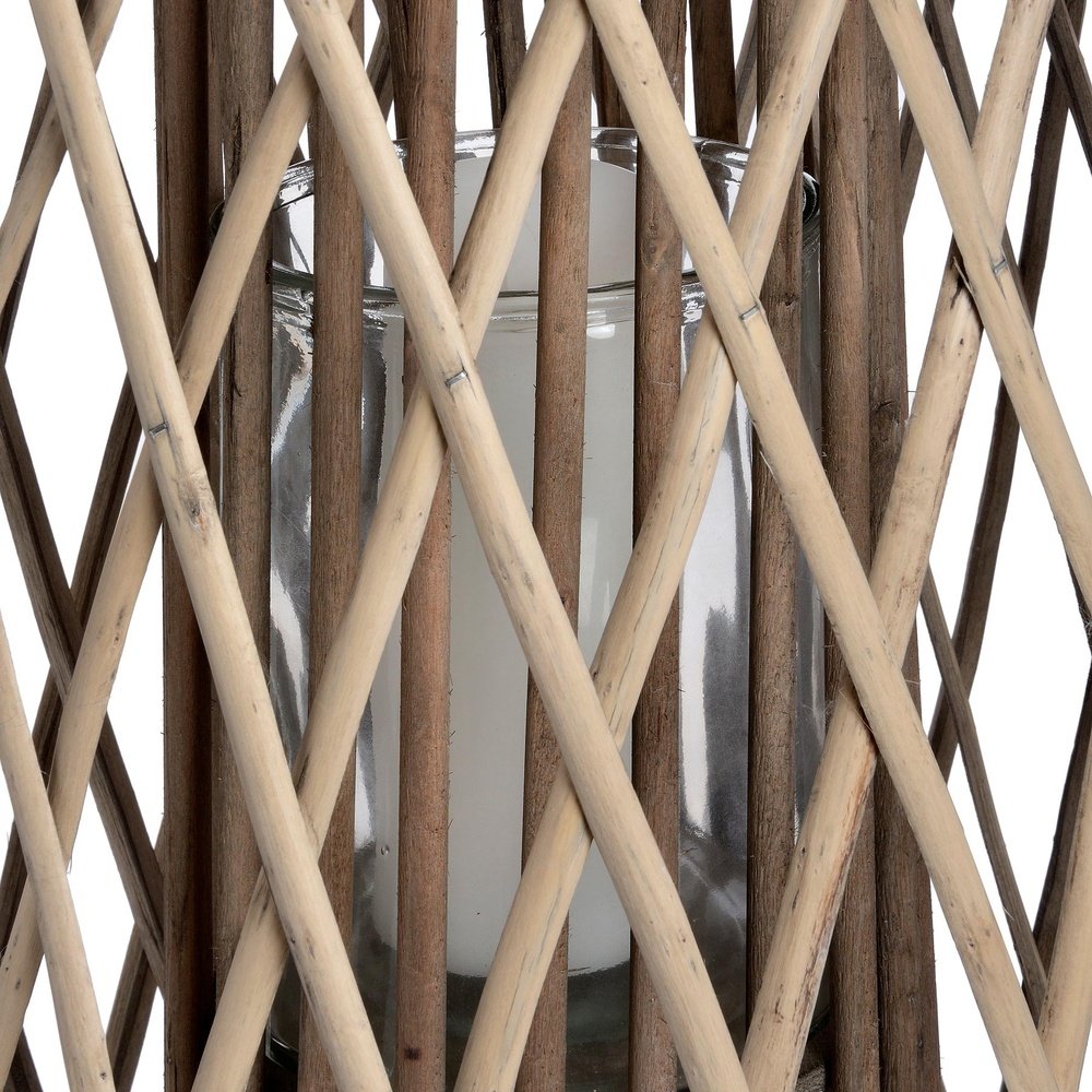 Product photograph of Hill Interiors Standing Wicker Lantern Large from Olivia's.