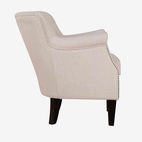 Product photograph of Andrew Martin Armchair Cream from Olivia's.