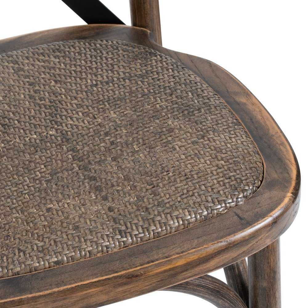 Product photograph of Hill Interiors Oak Cross Back Dining Chair from Olivia's.