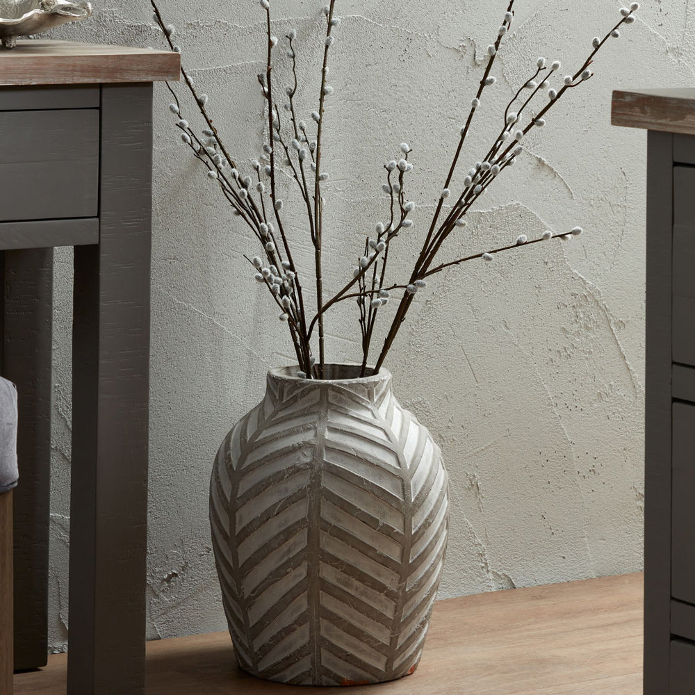 Product photograph of Hill Interiors Bloomville Stone Vase from Olivia's.